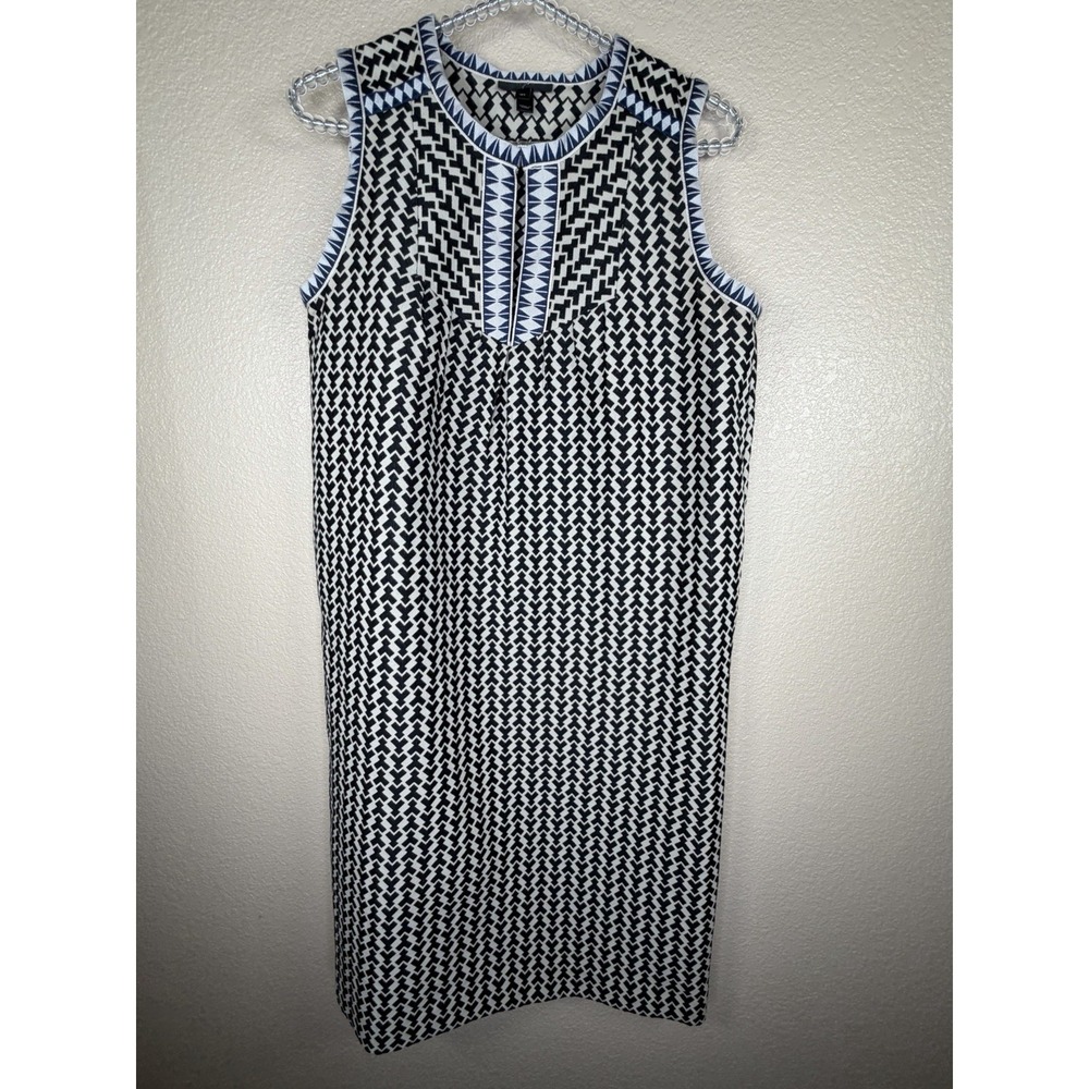 J. Crew Womens Sleeveless Sheath  Abstract‎ Sheath Dress Sz 4T Geometric